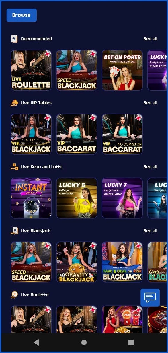 Live casino overview Bet Buffoon Casino