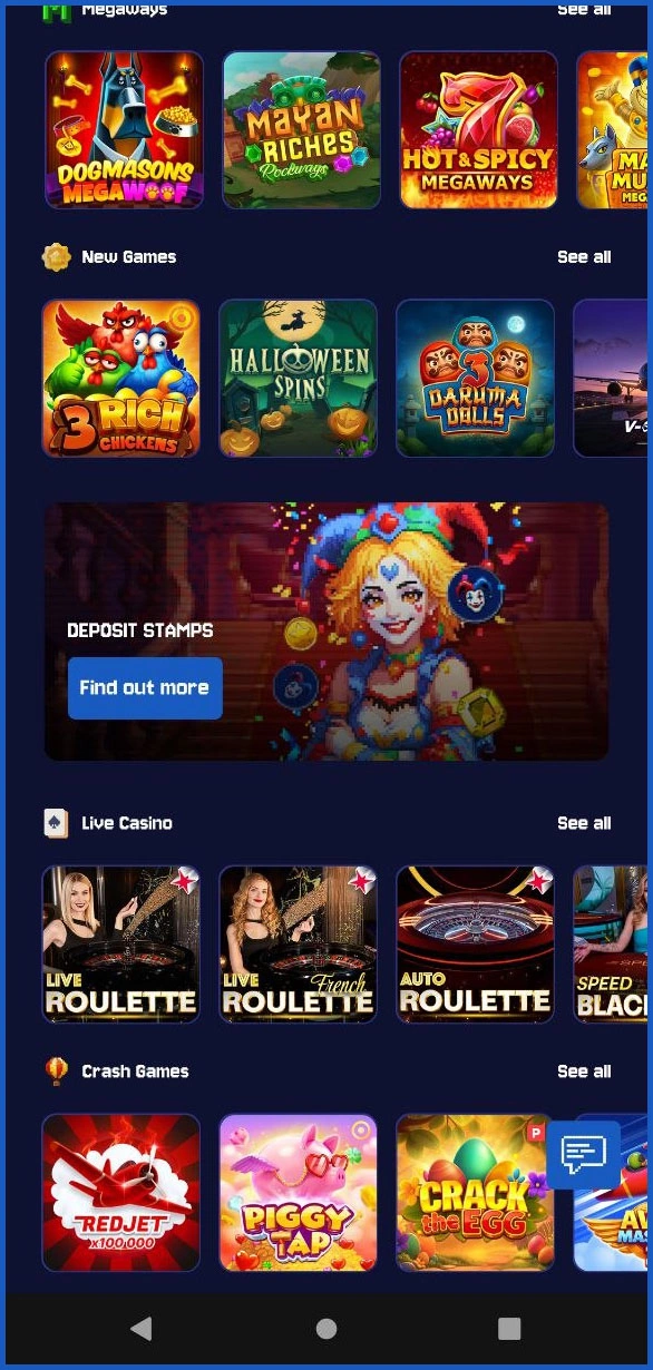Complete collection of all slot machines at Bet Buffoon Casino